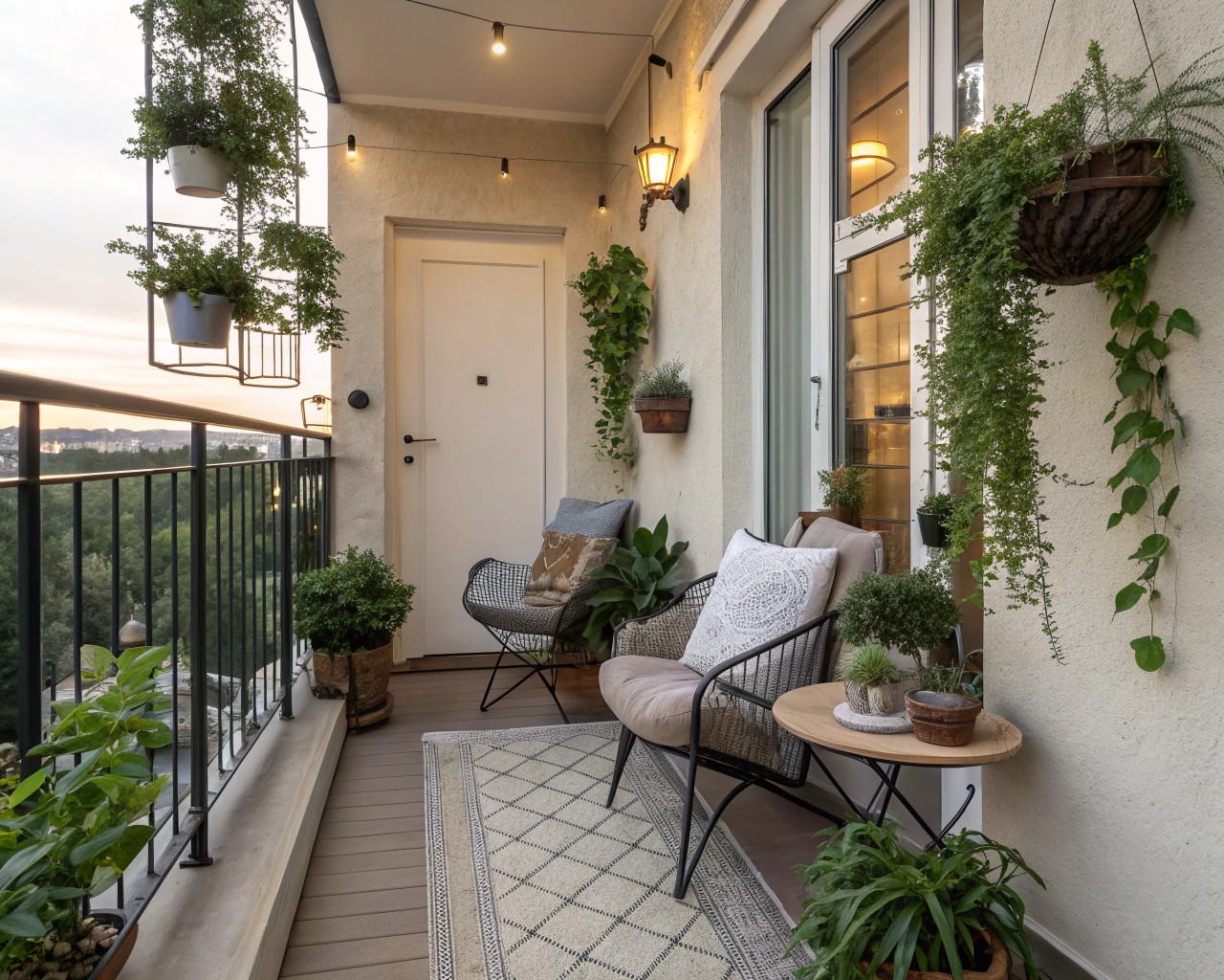 Strategic space planning can maximize functionality on small balconies through creative zoning.
