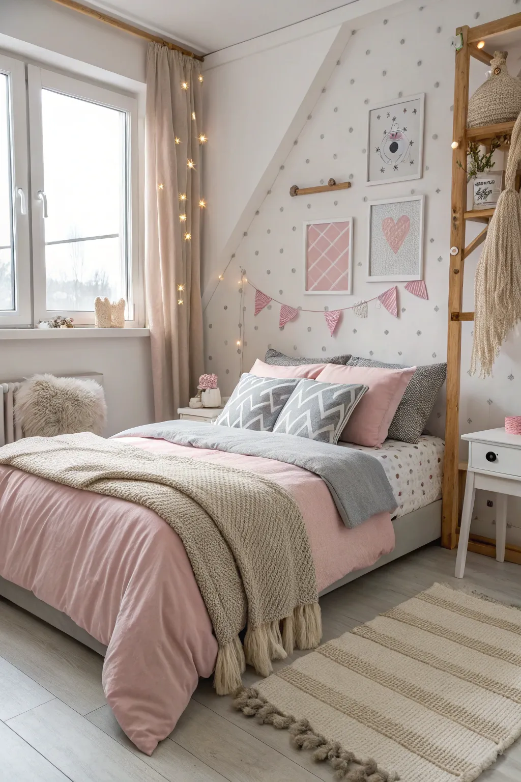 18+ Charming Pink and Grey Bedroom Ideas for Girls