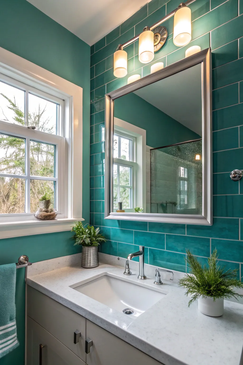 17+ Stylish Small Teal Bathroom Ideas