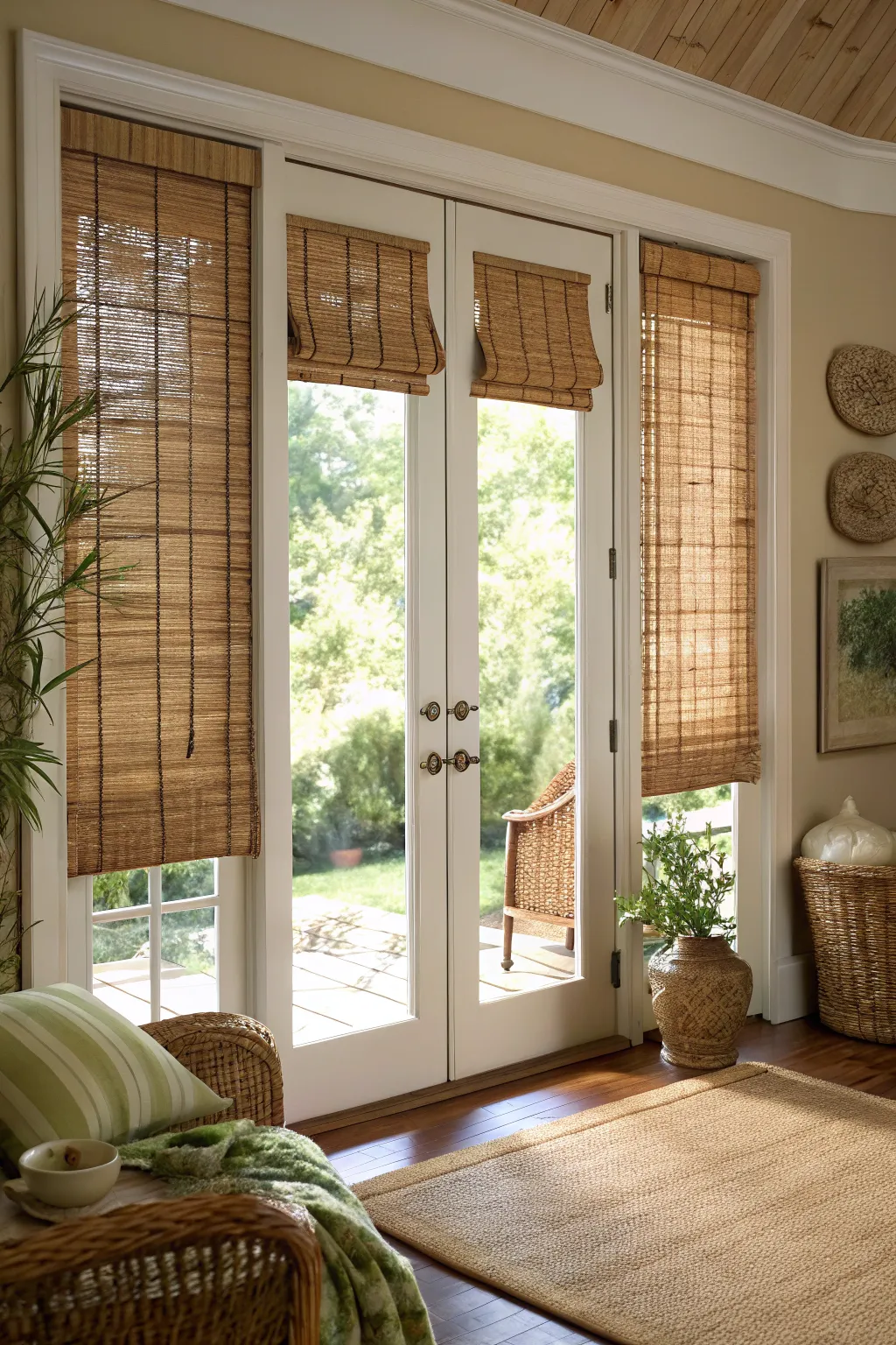 18+ Stylish French Door Privacy Ideas
