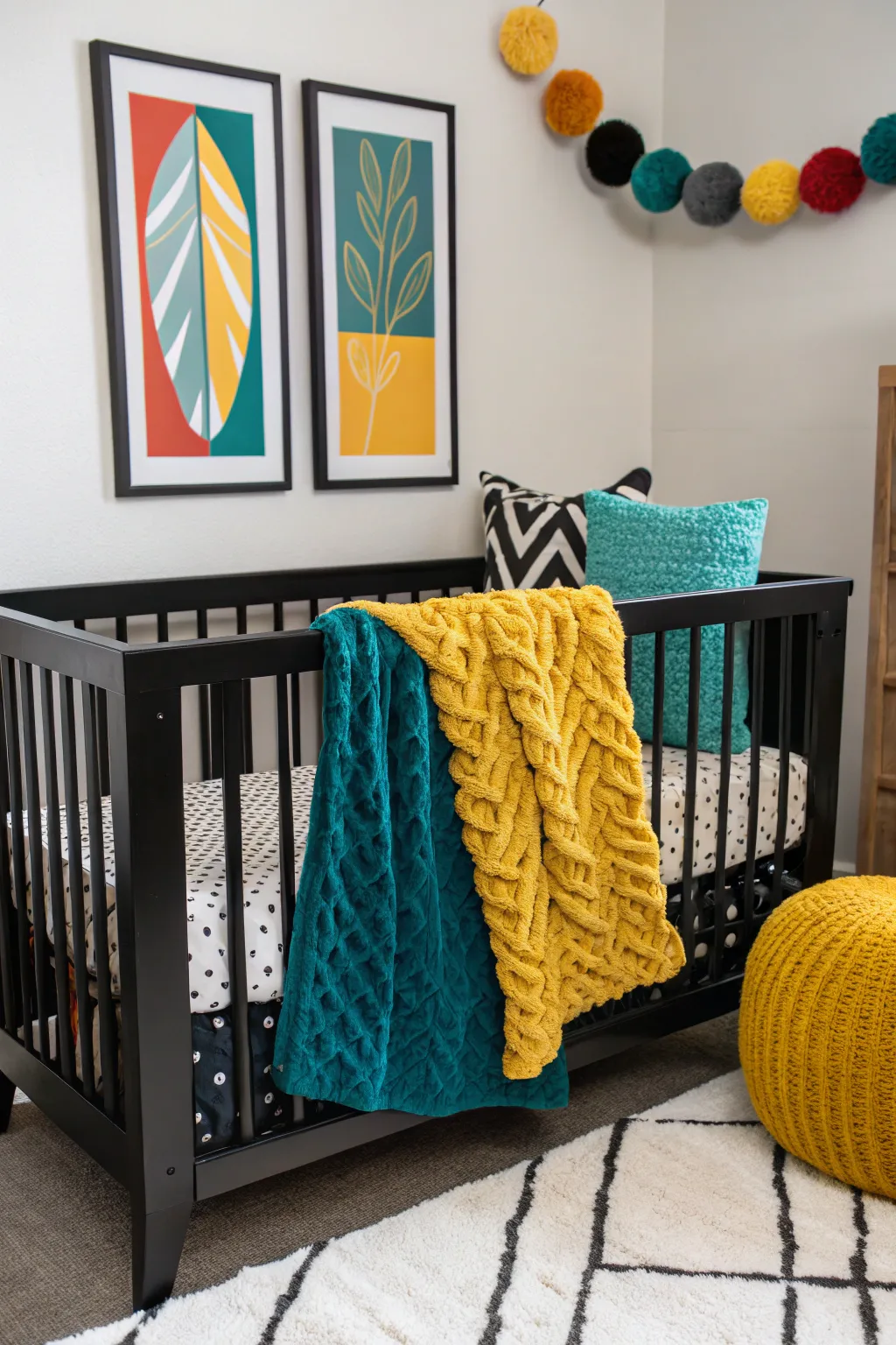 20+ Stunning Black Crib Nursery Ideas