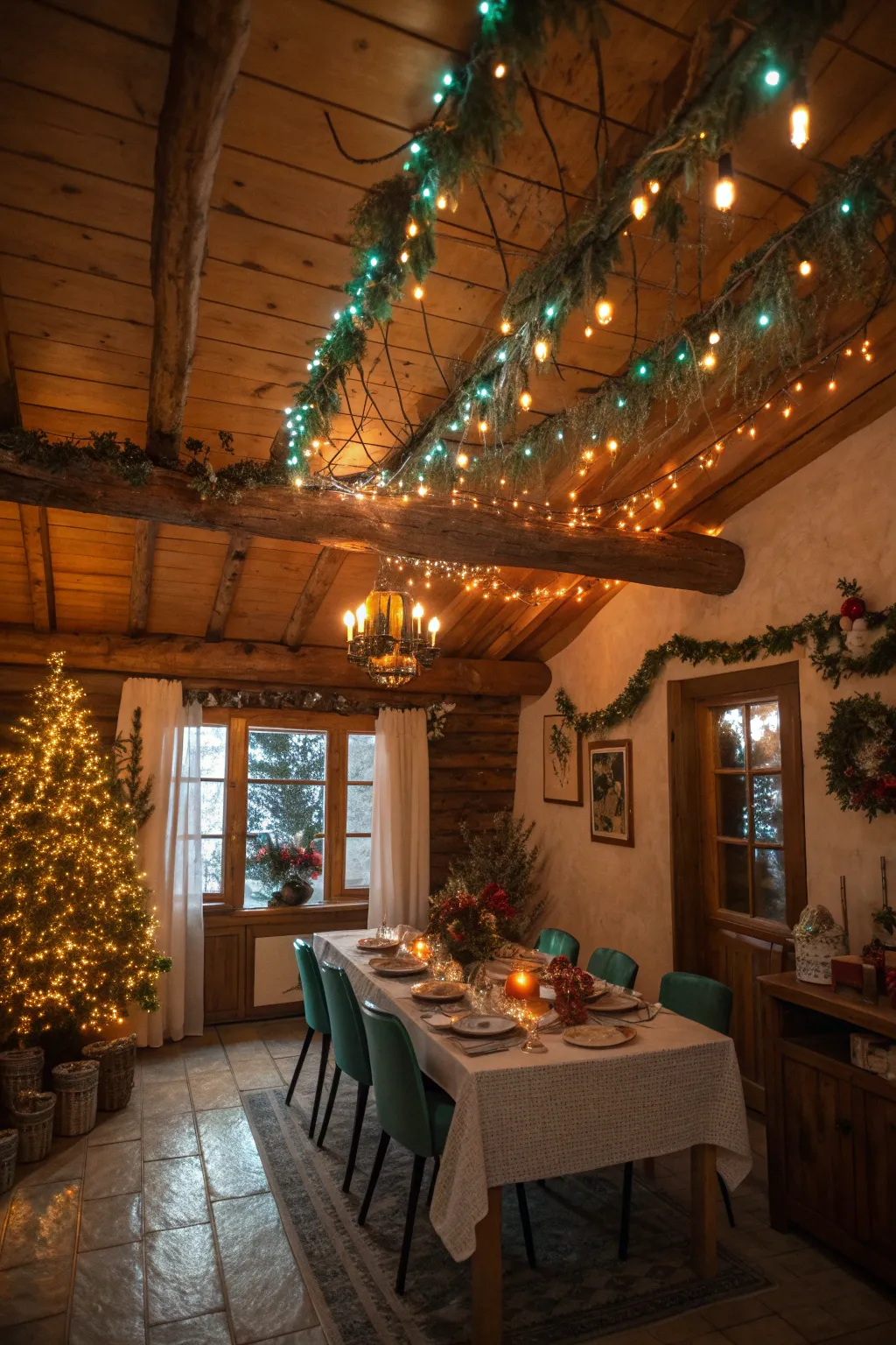 18+ Creative Christmas Lights on Ceiling Ideas