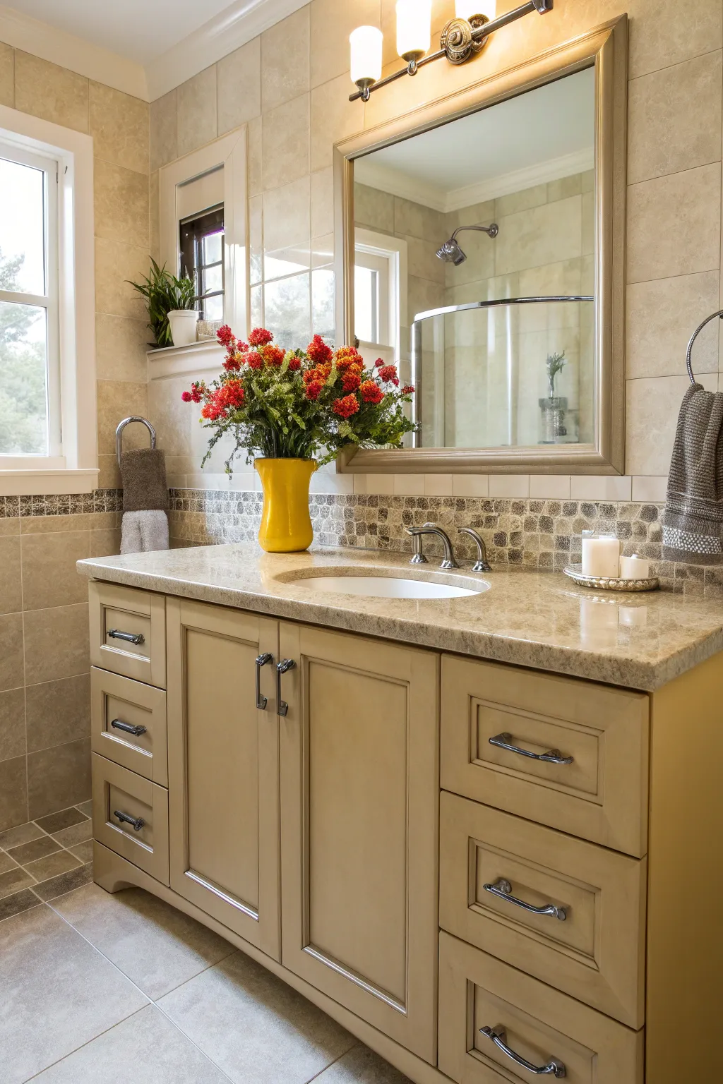 16+ Chic Beige Taupe Bathroom Ideas