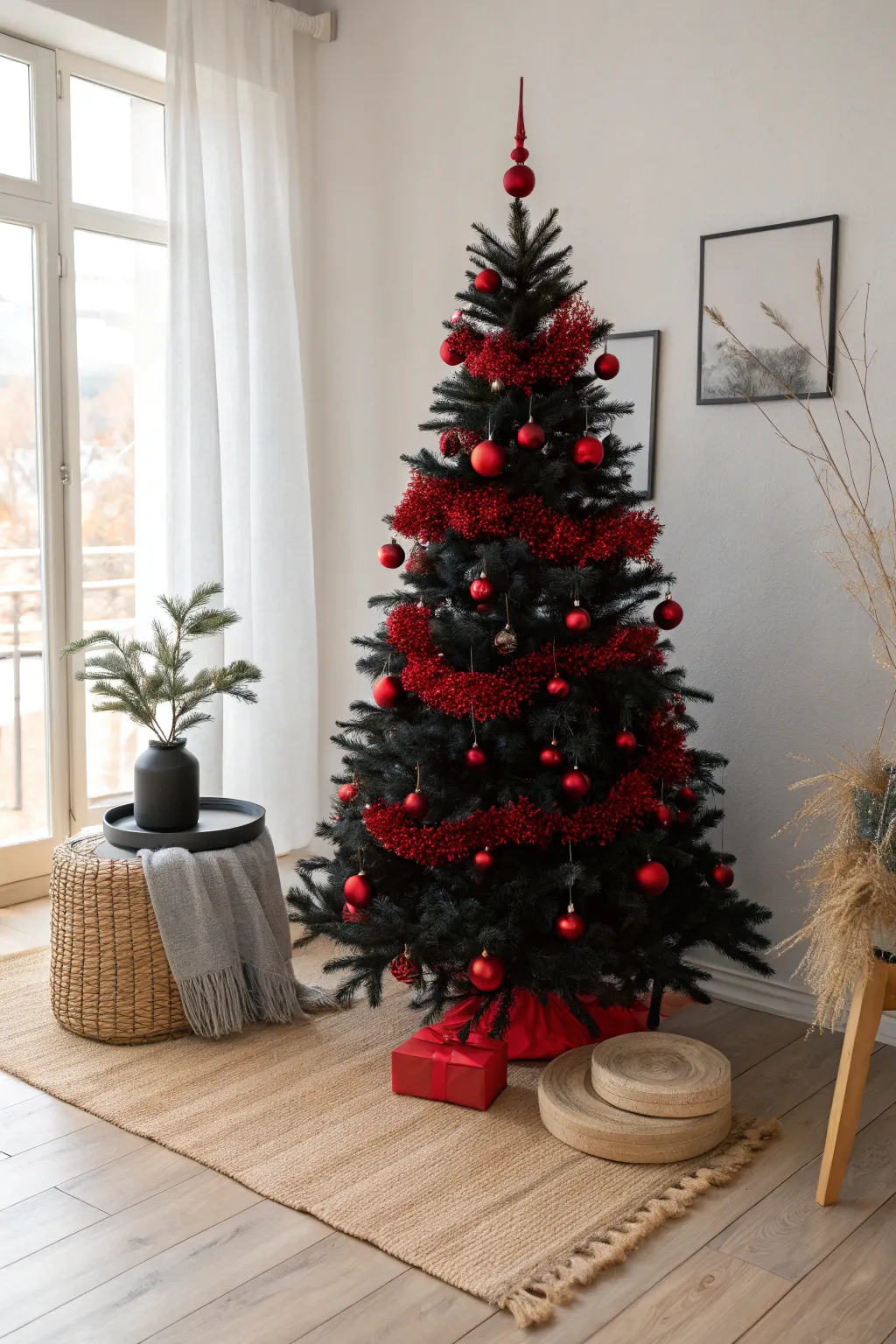 18+ Stunning Red & Black Christmas Tree Ideas