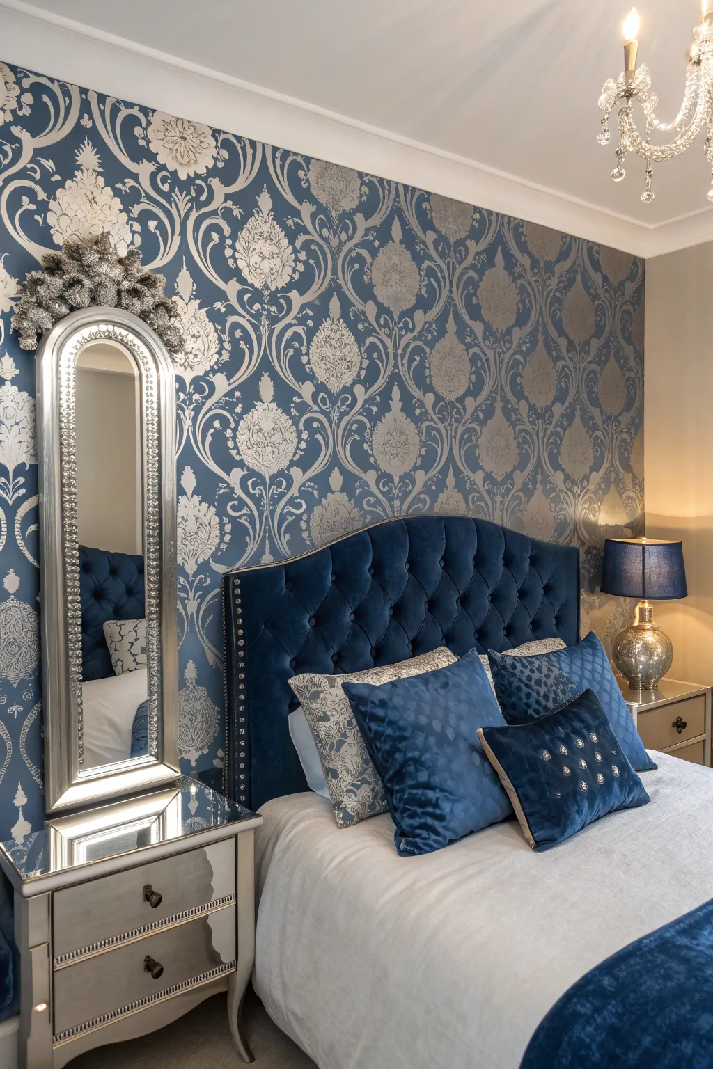 18+ Elegant Blue and Silver Bedroom Ideas