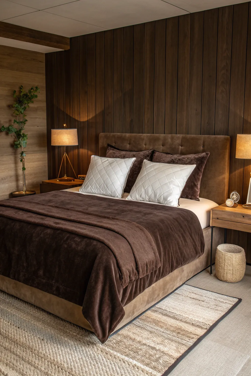 15+ Inspiring Dark Brown Bedroom Ideas