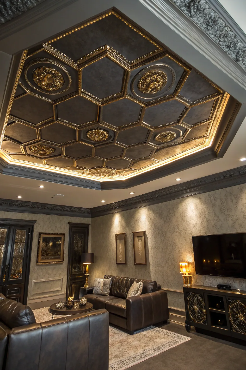 15+ Stunning Living Room Tray Ceiling Ideas