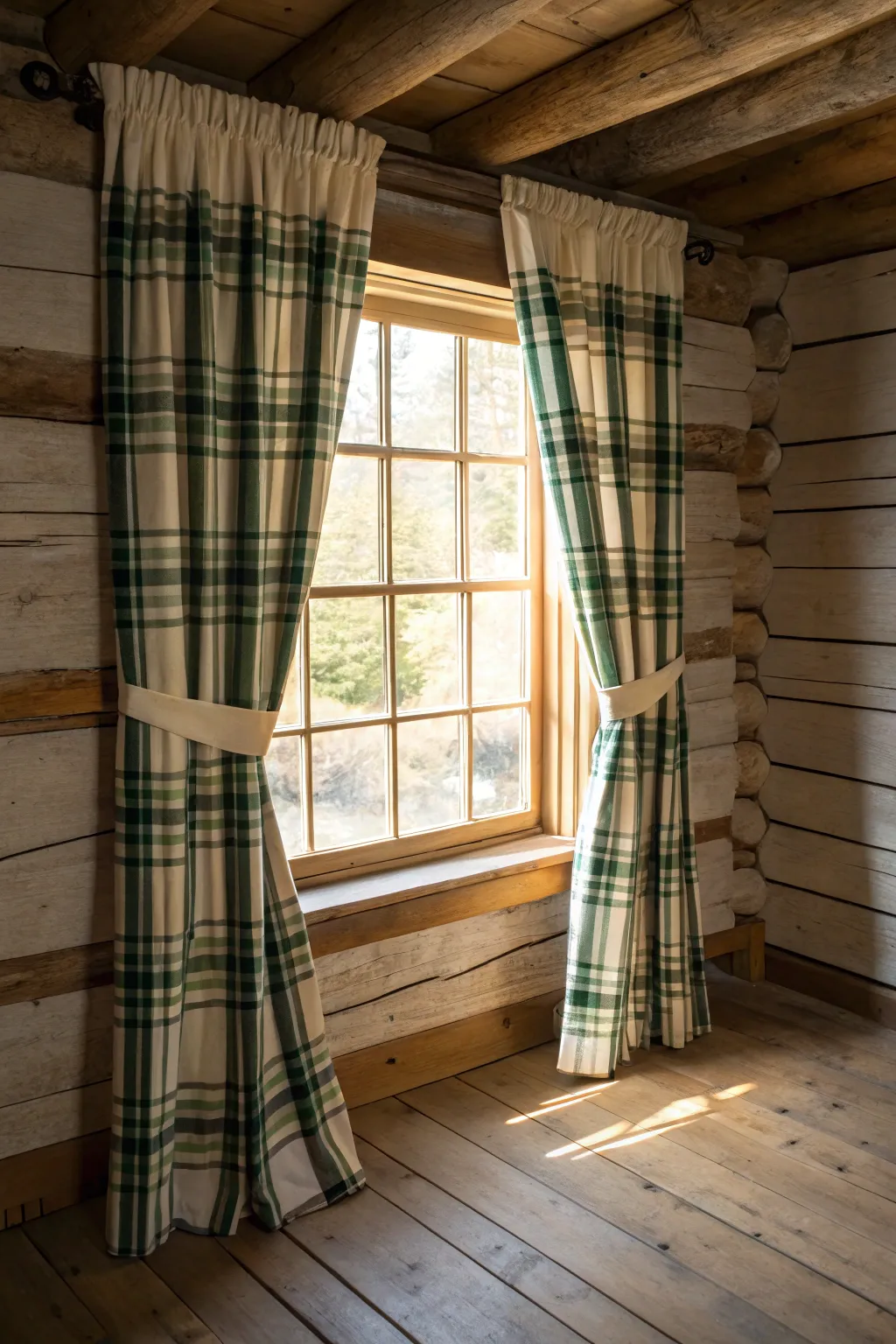 18+ Cozy Log Cabin Curtain Ideas