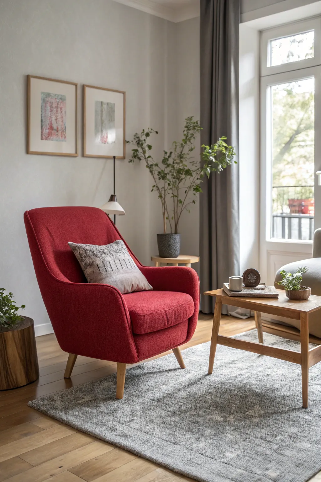 16+ Stylish Gray and Red Living Room Ideas
