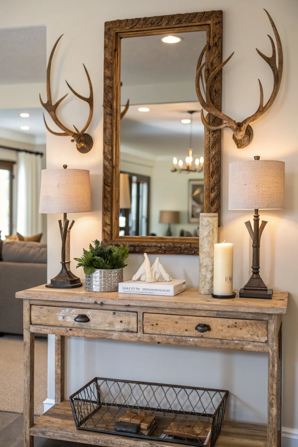 16+ Cozy Rustic Antler Decor Ideas