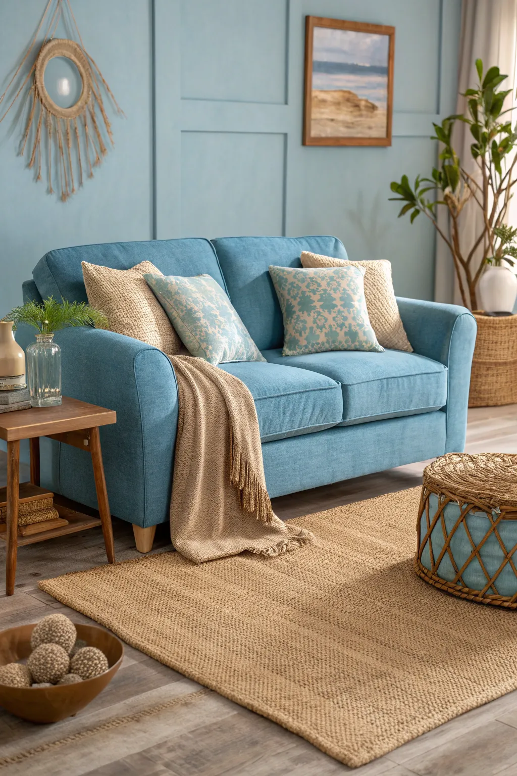 15+ Stylish Blue and Tan Living Room Ideas