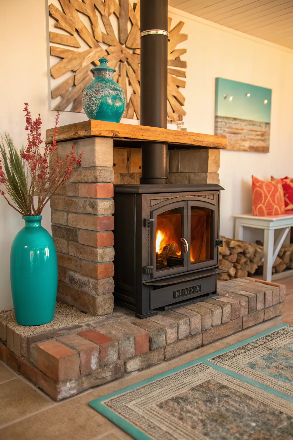 20+ Inspiring Pellet Stove Hearth Ideas