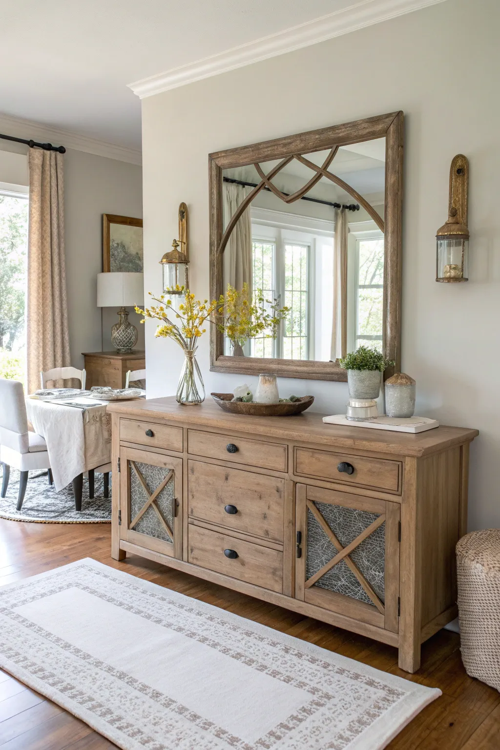 20+ Charming Farmhouse Buffet Decor Ideas