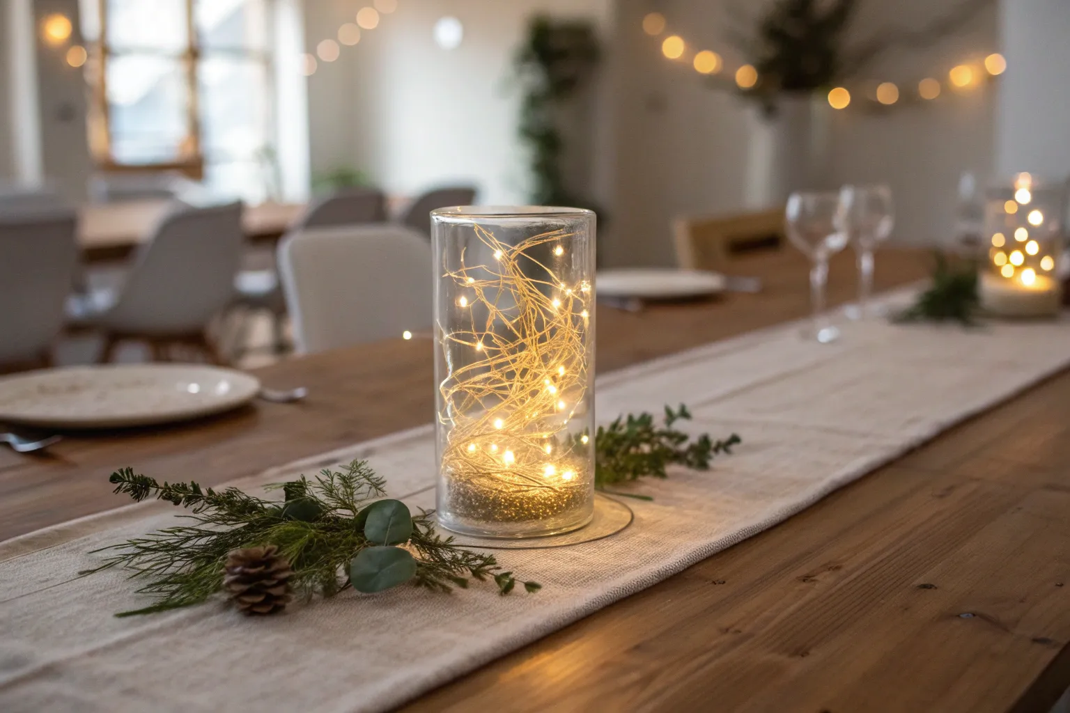 13+ Enchanting Fairy Lights Centerpiece Ideas