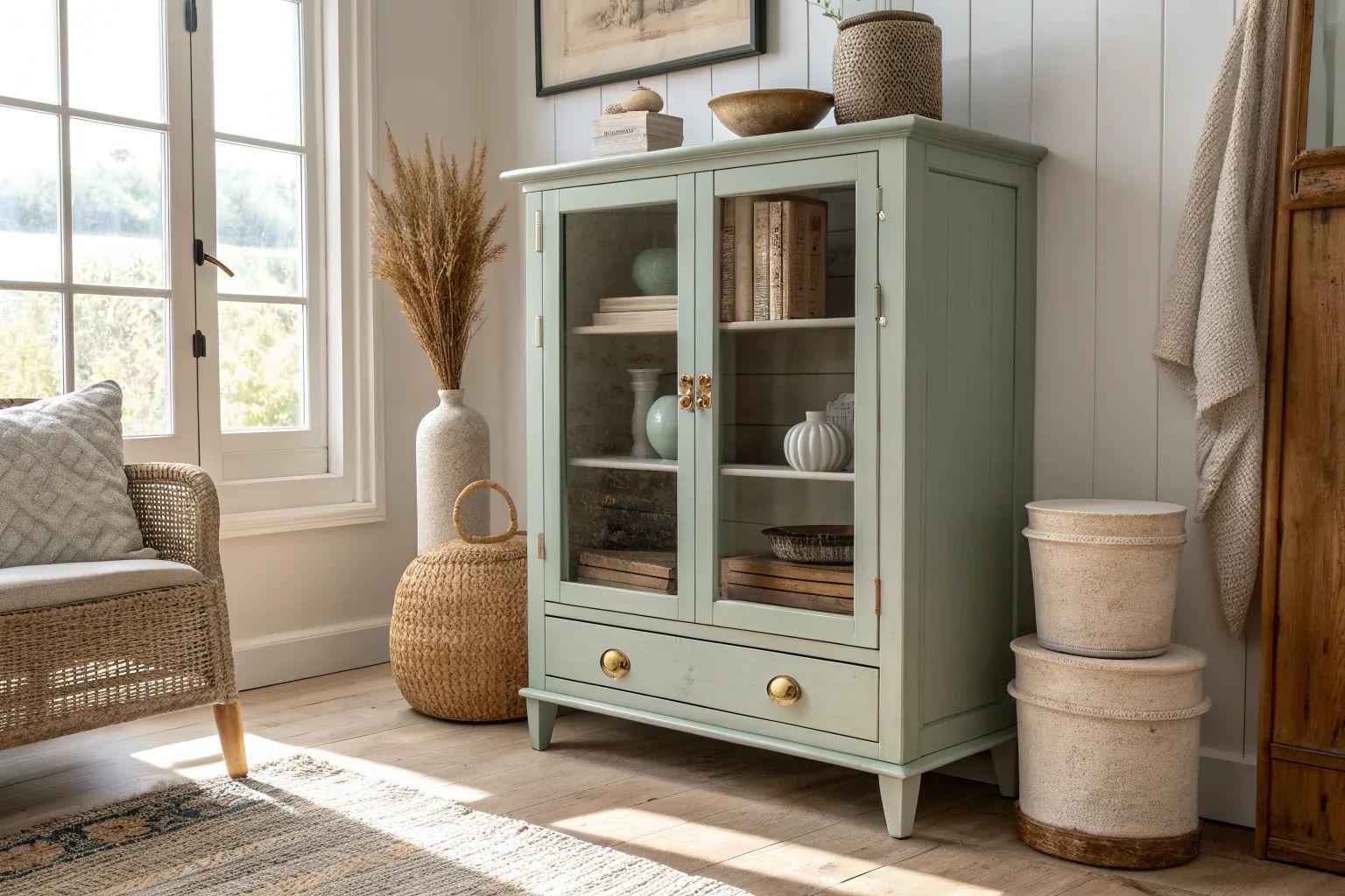 14+ Inspiring Painted Curio Cabinet Ideas