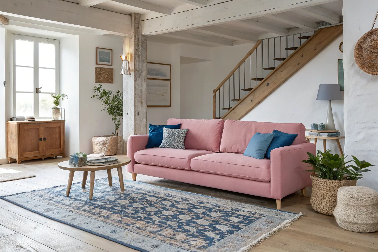 21+ Stylish Pink and Blue Living Room Ideas