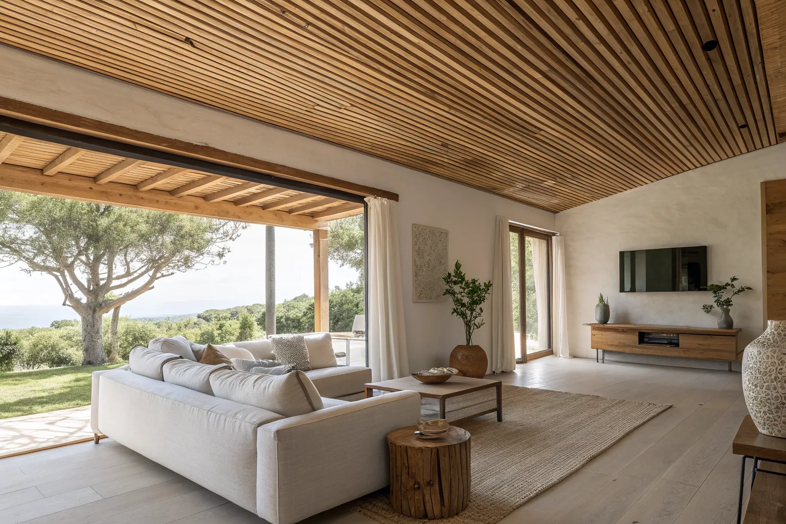 14+ Inspiring Wood Slat Ceiling Ideas